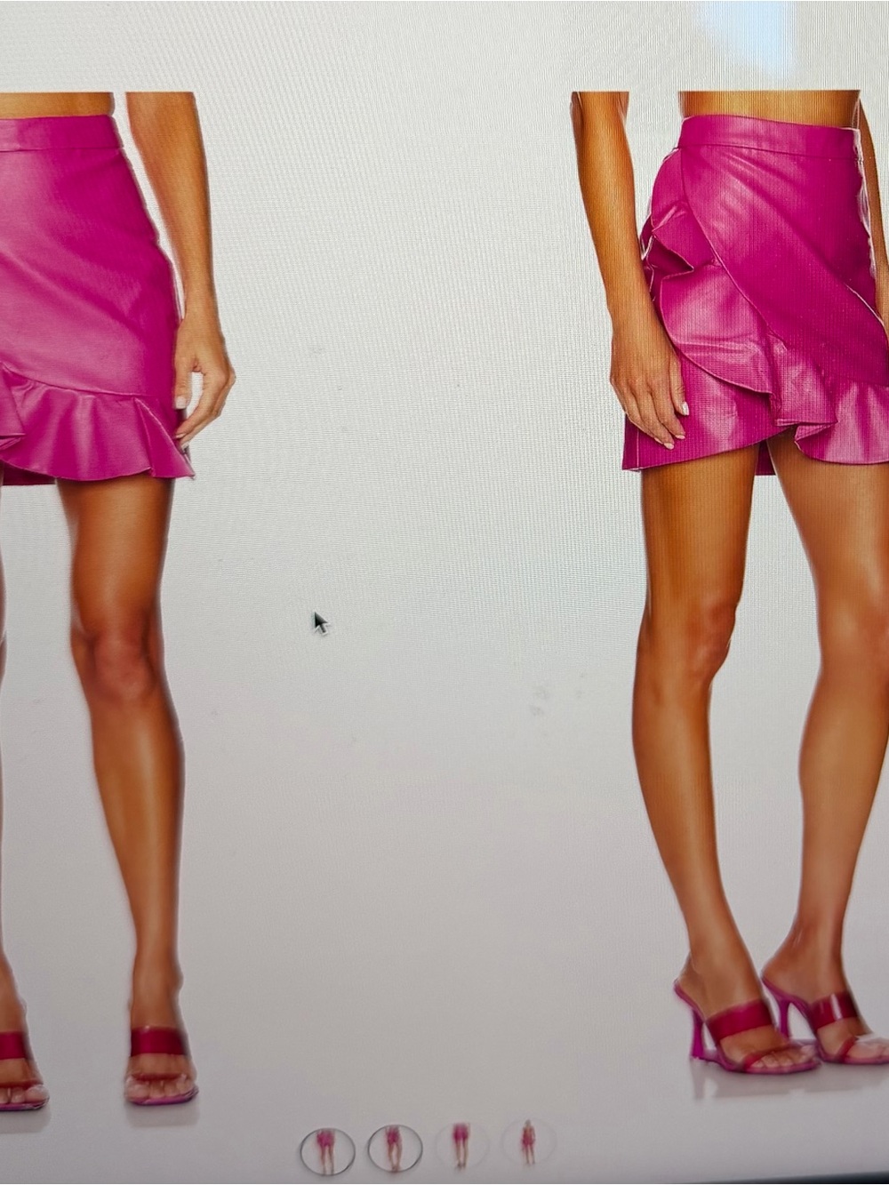 MAJORELLE Hot Pink Ruffle Wrap Mini Skirt